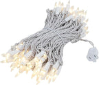 Novelty Lights 50 Feet 100 Bulb Incandescent Mini Light String, Frosted with 6-Inch Spacing on White Wire, UL Listed Commercial Grade Indoor/Outdoor Mini Lights, Connectable End-to-End