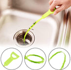 Omont Drain Cleaner Tool, 6 Pack Hair Clog Remover for Sink, 24 Inch Tube Drain Cleaning Tool (Green)