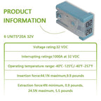 20A 32V Mini Slotted Automotive MCASE Shaped Cartridge Fuse Kit(Pack of 6pcs,20A)