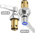 Anxingo Hot & Cold Side Handle Stem Assembly Replacement for T&S Faucets, Replaces 002713-40 002714-40