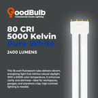 GoodBulb PLL36/850 36W 16.5" Twin Tube Compact Fluorescent Light Bulb 4-pin 2G11 Base 5000K Daylight 2400 Lumen 36000 Hour Long Life Biax Pack of 10