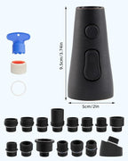 Hibbent Stainless Steel Pull Down Spray Head Replacement with 15 Adapters, NSF/ANSI/CAN 61 & CUPC Certified 3-Function Kitchen Faucet Nozzle Compatible with Moen, Delta, Kohler, Oil-Rubbed Bronze