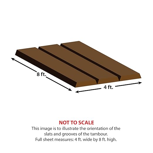 Unfinished Red Oak Veneer Decorative Tambour 3/4" Centers - 4'x 8'