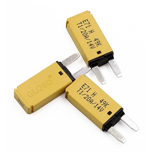 20A 12V Low Profile Automotive Mini Fuse Circuit Breaker ATM Auto Reset E71 - UL Certified Blade Self Resetting Breakers Fuses 20 Amp 12 Volt DC for Car RV Truck Boat Solar - Pack of 3