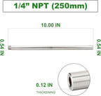 TAISHER 2PCS 304 Stainless Steel Pipe Fittings, 1/4" NPT Male Threaded, 10" Length Weld Nipple Cast Pipe