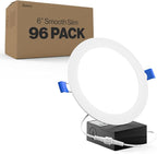 Sunco 96 Pack 6 Inch Ultra Thin LED Recessed Ceiling Lights, Slim Canless with Junction Box, 850 LM, 3000K Warm White, Dimmable, 14W=100W, Wafer Thin, 50000 Lifetime Hours ETL