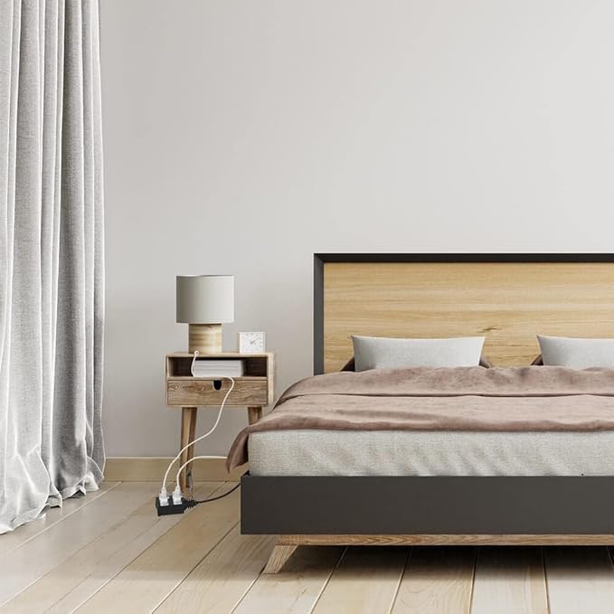 Cmple - 3-Outlet Extension Power Cord 2 Prong Outlet Extender Cable 13 Amps, 125V, Household for Indoor Use with Protective Outlet Cover - 6 Feet, White