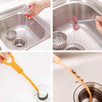 Omont Snake Drain Hair Clog Remover Tool, 34 Inch Stainless Steel Claw and 3 Pack 19. 7 Inch Plastic Sink Unclogger Tool, Sink Drain Cleaner Tool for Kitchen, Sink Bathroom, Tub Toilet Orange (3+1)