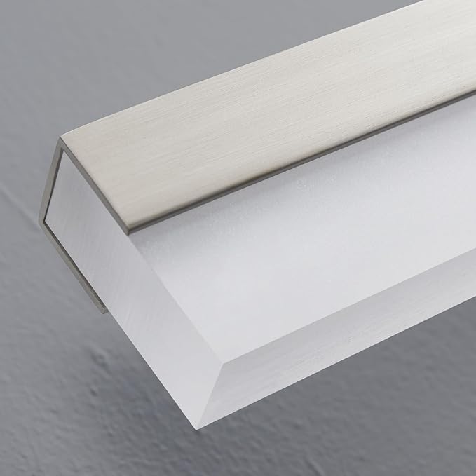 SOLFART Bathroom Vanity Lights Over Mirror 48 Inch Modern Brushed Nickel LED Bathroom Lights Dimmable Wall Light