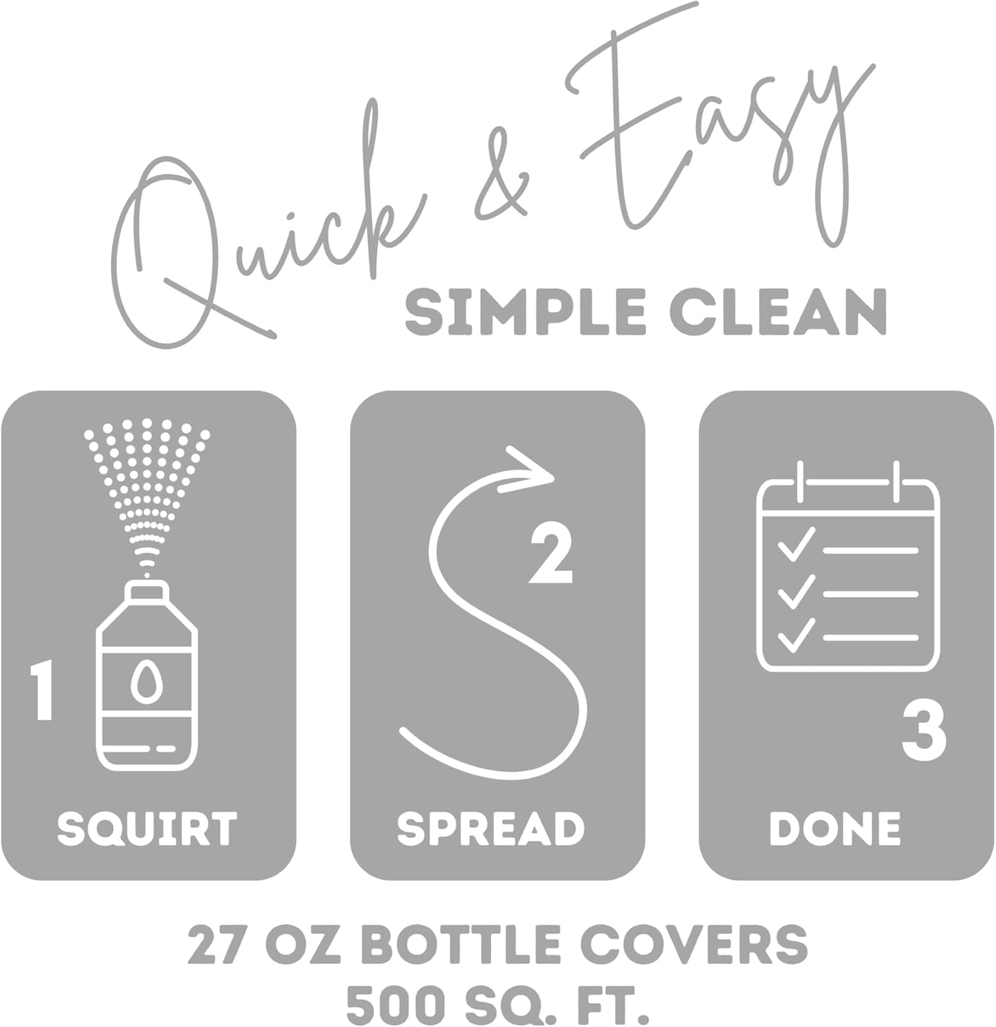 Quick Shine Hardwood Floor Cleaner 27oz| Use in Spray & Vac Mops| Removes Dirt & Scuff Marks| Ready-to-Use, Streak Free, No Rinse| Safer Choice Cleaner| Perfect for Gentle and Effective Cleaning