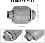 1/2 Inch Liquid Tight Connector PVC Electrical Conduit Fittings Straight 180 Degree Flexible Conduit Connector for Home Kitchen Bathroom Tube Tool Supplies (30 Pcs)