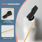 iFealClear Universal Metal Toilet Handle Replacement, Front Mount Toilet Flush Trip Lever Compatible with American Standard/Mansfield/TOTO/Kohler Toilets, Stainless Steel Flapper Chain, Matte Black