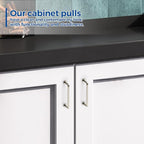 JOY DECOR Cabinet Pulls – 3-3/4 Inch Hole Center, Brushed Nickel, 2 Pack, Zinc Alloy Cabinet Handles for Drawers & Cupboard – Vintage Style Hardware for Kitchen, Bathroom, Dresser, Furniture Makeover