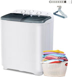 2-in-1 Portable Washing Machine, 13lbs Wash 9lbs Spin Capacity, Compact Mini Washer and Dryer Combo, Portable Washing Machines for Apartments, Automatic Clothes Washer for Dorm RV Camping