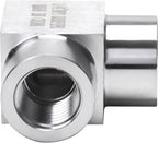 90 Degree Street Elbow - 1/4" NPT Female to 1/4" NPT Female Stainless Steel 304 Heavy Duty Forged Square Barstock Street Elbow Adapter Pipe Fitting (pack of 5)