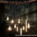 E26 E27 Light Sockets, 8 Packs Edison Period Retro Style Pendant Lamp Holder, Replacement DIY Pendant E26 Medium Base Screw Light Holder, Maximum Wattage 100W, Vintage Black Light Bulb Socket