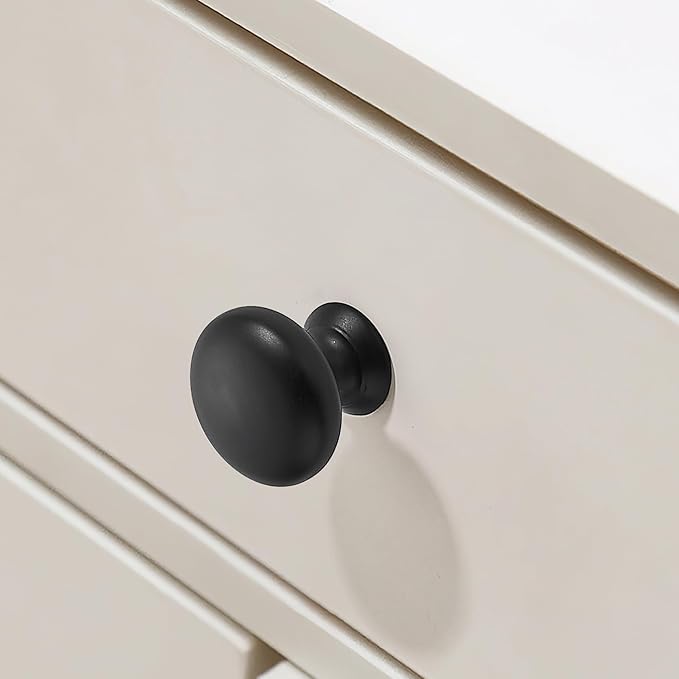 SAILING 10 Pack Cabinet Knob- Matte Blcak Furniture Hardware Handles for Kitchen Cabinets Bedroom Dresser Wardrobe Cabinet Pulls