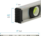 CHANNELLOCK 72-Inch, Professional-Grade Aluminum I-Beam Level with 3 Vials, 5100-0072