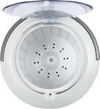 Manual Clothes Dehydrator,Portable Mini Dryer Compact Spin Dryer with Clear Top Cover,12L/3.17gal Freestanding Manual Dehydrator, Manual Clothes Dryer for Camping, Traveling, and Hotel Use (White)