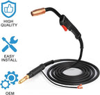 MIG Welding Gun Torch 100Amp 15' Replacement for Lincoln Magnum 100L K530-5, Mig Welder for Lincoln SP-100 170/125 135 175 Plus/130 135 170 175T/MIG Pak 10 15 etc