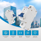 AC Miniature Circuit Breaker 40 Amp 1 Pole 120/240V Solar AC Disconnect Switch Thermal Magnetic Trip Din Rail Mount