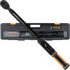 Digital Torque Wrench 1/2 Drive, 2.2-147.5 Ft.lb, 1/2 Digital Torque Wrench ±1% Accuracy with Vibration, Buzzer and LED Alert, Suitable for Car, Motorcycle and Bicycle