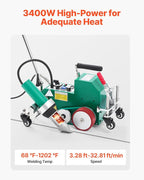 VEVOR Roofing Hot Air Welder, 3400W 220V High Power Plastic PVC TPO Welding Machine - 1.57in Welding Width, 0.04-0.08 in Thickness, 68 ℉-1202 ℉ Heat Roofing Welding Tool, for Waterproofing Advertising