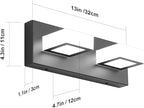 Ralbay 2 Lights Black Modern Bathroom Vanity Light Acrylic LED Modern Black Bathroom Wall Lighting Fixtures
