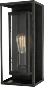 GLOBE Electric 44228 Montague 1-Light Outdoor Wall Sconce, Bronze, Clear Glass Shade,44228