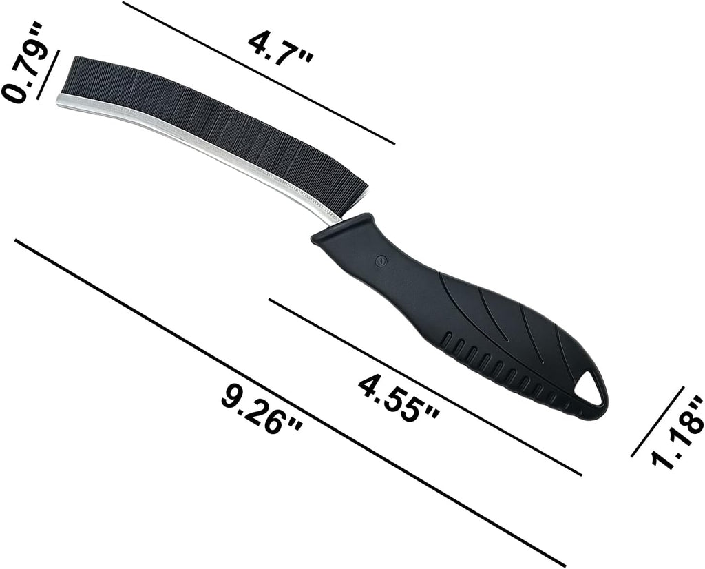 3PCS Hard Bristle Crevice Cleaning Brush - Thin Cleaning Brush for Tight Spaces, Water Bottle and Tube Cleaner Brush, Multi-Purpose Home Cleaning Tools for Kitchen, Bathroom, Toilet, Car, Trough