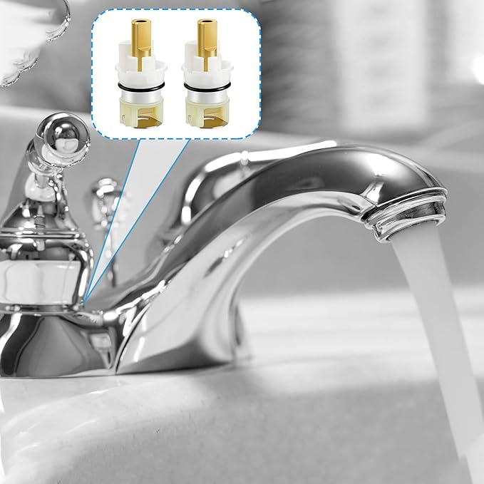 Honoson 4 Pack RP25513 Faucet Stem Replacement for Faucet Repair Kit with RP24096 Cartridge RP4993 Seat and Spring for Kitchen Home Cartridge Replacement