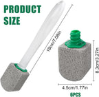 AUAUY 6 Pack Pumice Stone with Handle, Toilet Bowl Pumice Stone for Cleaning, Hard Water Toilet Ring Remover, 1 Cleaning Handle + 6 Pumice Stones for Cleaning Toilets, Bathtubs, Grills, Kitchen Sink