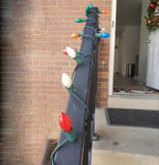 Abeja 25 Pack Multicolor Christmas Lights Replacement Bulbs C9 Vintage Incandescent Ceramic Bulbs E17 Socket Base 7w for Xmas Holiday String Lights Outdoor Indoor Party Decorations