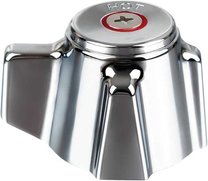 Commercial Faucet Handle Replacement Kit Outdoor Faucet Handles 0.43 Round Stem Hole Faucet Handle Sillcock Valve Stems for Industrial, Restaurant, Kitchen Faucet (Red)