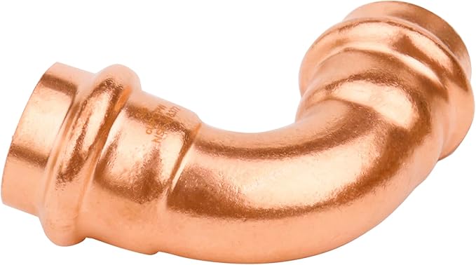 WHK 10 Pack 3/4" Propress x 3/4" Pro press Copper 90 Degree Elbow Crimp Press Fittings Adapter Coupling Propress 0.75“ inch Cooper to Cooper Pipe Connection (Lead-Free)