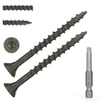 Wood Screws #8 x 2’’, T25 Star Torx Drive Flat Head Deck Screws, Green, 127Pcs (1lb)