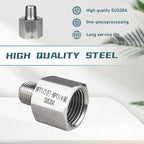 2 pieces，Npt1/2 Female to Npt1/4 Male Thread Adapter, Water line adapter，Fabricate of 304 Stainless Steel