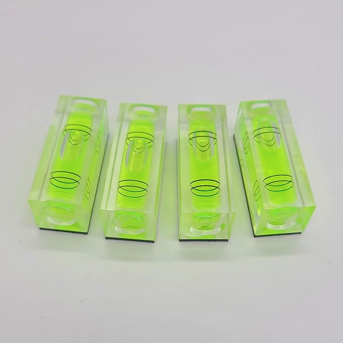 Magnetic Mini Small Bubble Level Tool Scope Square Pocket Long Stick On High Precision Horizontal (4pcs 1.6inch 40mmx17mmx15mm)