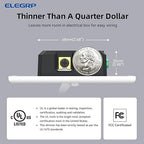 ELEGRP Digital Toggle Dimmer Switch for Dimmable LED, CFL and Incandescent Light Bulbs, Single Pole or 3-Way Toggle LED Dimmer Light Switch, Wall Plate Included, UL Listed, 1 Pack, White