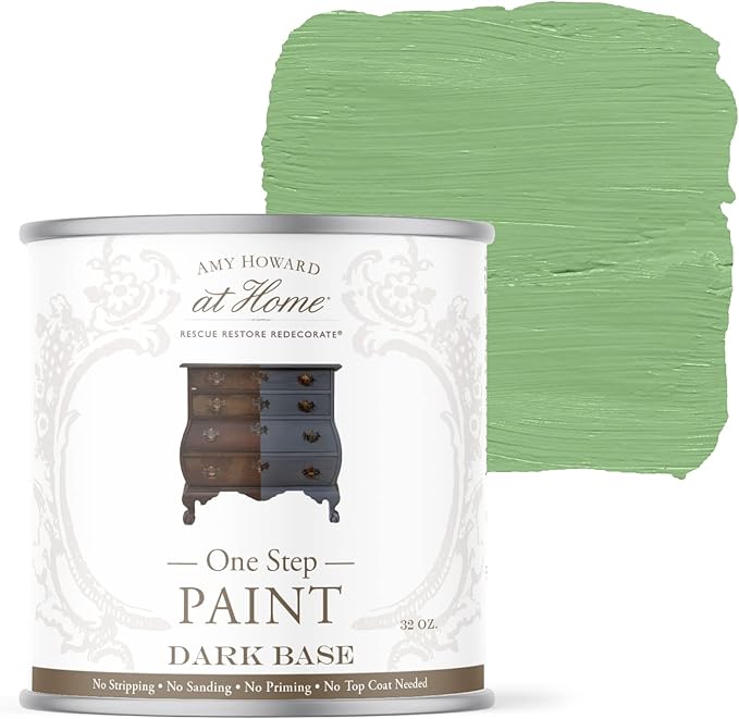 AMY HOWARD AT HOME Chalk-Based One Step Paint for Furniture, Cabinetry, Decor, Finish, and More | No Stripping, Sanding, or Priming | Dark Base | 32 Ounce | Easy Street