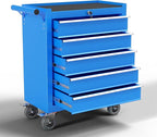 5-Drawer Metal Rolling Tool Chest with Wheels,Tool Storage Cabinet with Locking System，Toolbox with Wheels for Garage, Warehouse, Workshop, Repair Shop (Blue, 5Drawer)
