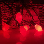 SUNSGNE 25 Pack C7 LED Red Replacement Christmas Light Bulbs, 0.6W LED Night Light Bulbs for Christmas Indoor Outdoor Patio String Lights, C7/E12 Candelabra Base