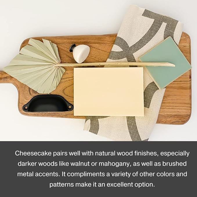 Country Chic All-in-One Chalk Paint for Furniture, Cabinets, Home Decor, Eco-Friendly, Matte Finish, Built-In Primer & Top Coat for Wood, Metal - Cheesecake (Off White) - 4 oz (118 ml)