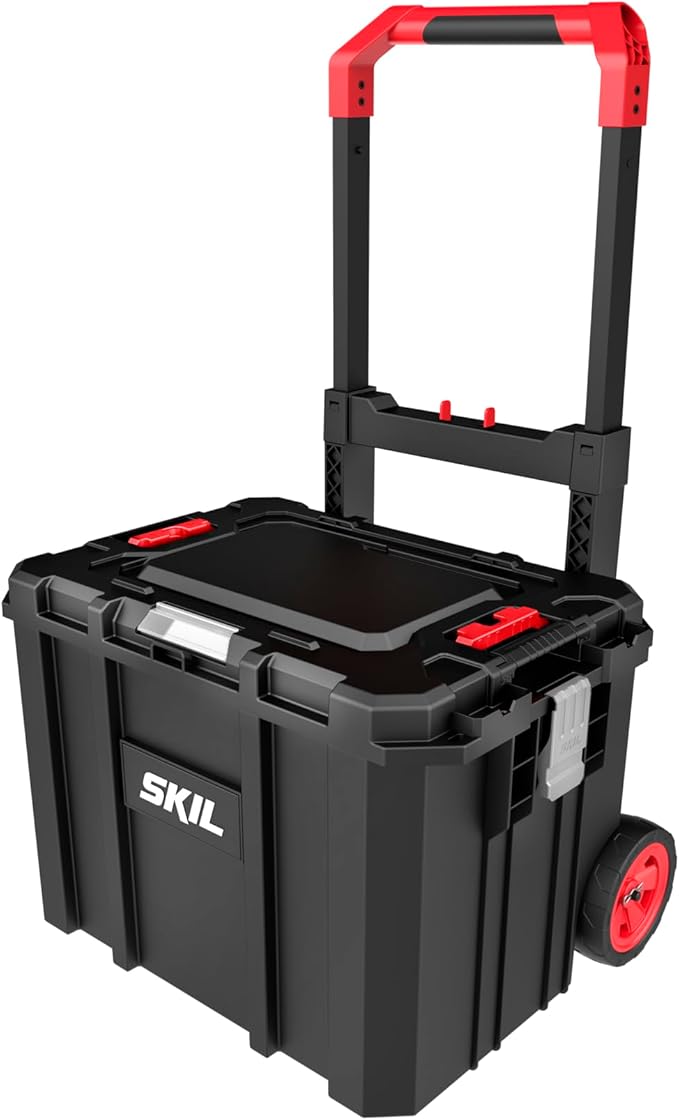 SKIL PWR CORE 20V Brushless 9-Tool Power Tool Combo Kit Including 2 * 2.0Ah Batteries, Charger, and Rolling Tool Box -CB8009B-20