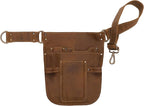 Rubys Collection™ Leather Garden Tool Belt- Gardening holster with pockets & Adjustable Waist Strap. Florist tool belt, Leather Utility Belt & Women’s Garden Tool Pouch