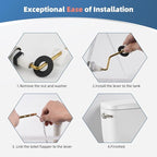 iFealClear Universal Metal Toilet Tank Flush Lever Replacement, Side Mount Toilet Handle Replacement Kit, Solid Brass Toilet Trip Lever Fits Most Toilets, Stainless Steel Chain, Brushed Nickel