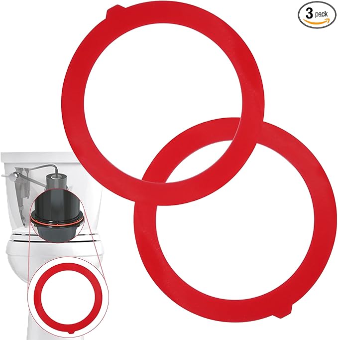 Flush Valve Seal for Kohler, 3-Pack GP1059291 Silicone Replacement for Toilet - Upgraded Leak-Proof Gasket Seal Kit Compatible with Kohler Canister, K-GP1059291