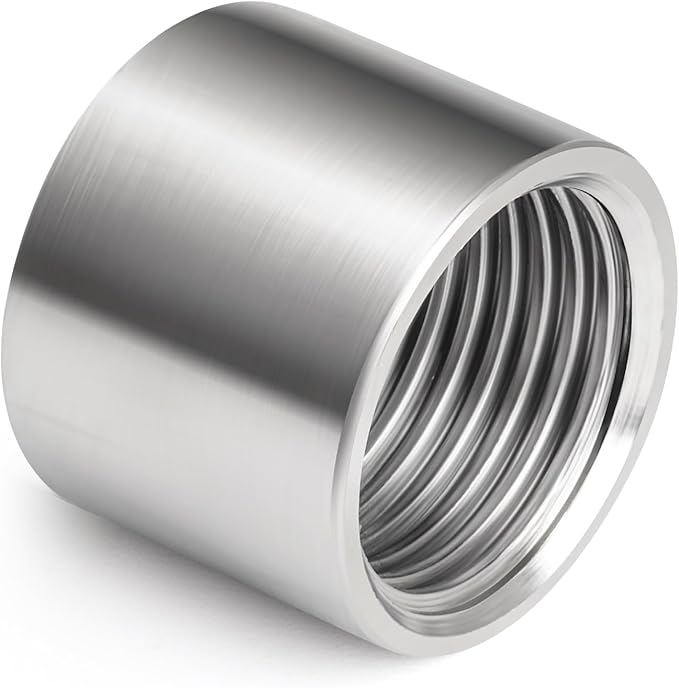 TAISHER 2PCS 304 Stainless Steel Cast Pipe Fitting, Coupling, 1-1/2" x 1-1/2" NPT Female Threaded