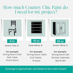 Country Chic All-in-One Chalk Paint for Furniture, Cabinets, Home Decor, Eco-Friendly, Matte Finish, Built-In Primer & Top Coat for Wood, Metal - Whoop-de-do (Bright Teal) - 4 oz (118 ml)
