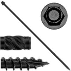 Jake Sales #14 X 14 Heavy Duty Black Timber/Log/Landscaping Wood Screws - Exterior Coated Heavy Duty Screws. 1 x Full Box - 250 Screws